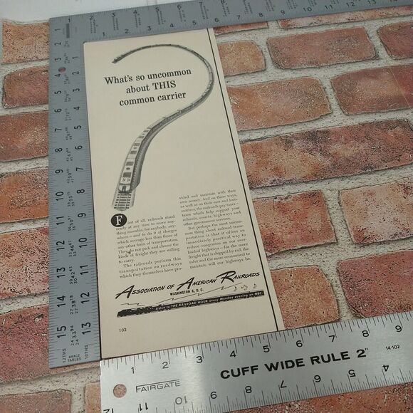 1950 Assoc of American Railroads Vtg Magazine Print Ad Train Question Mark Scene - Picture 7 of 7